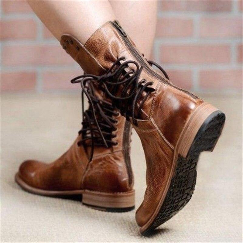 Luiza | Botas de piel con cordones