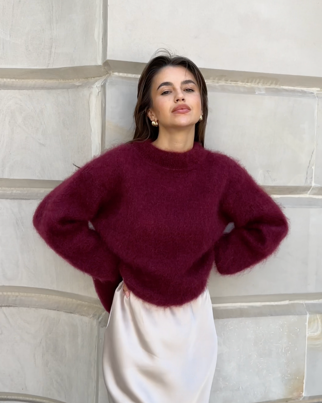 Rosita | Jersey de mezcla de mohair con cuello redondo