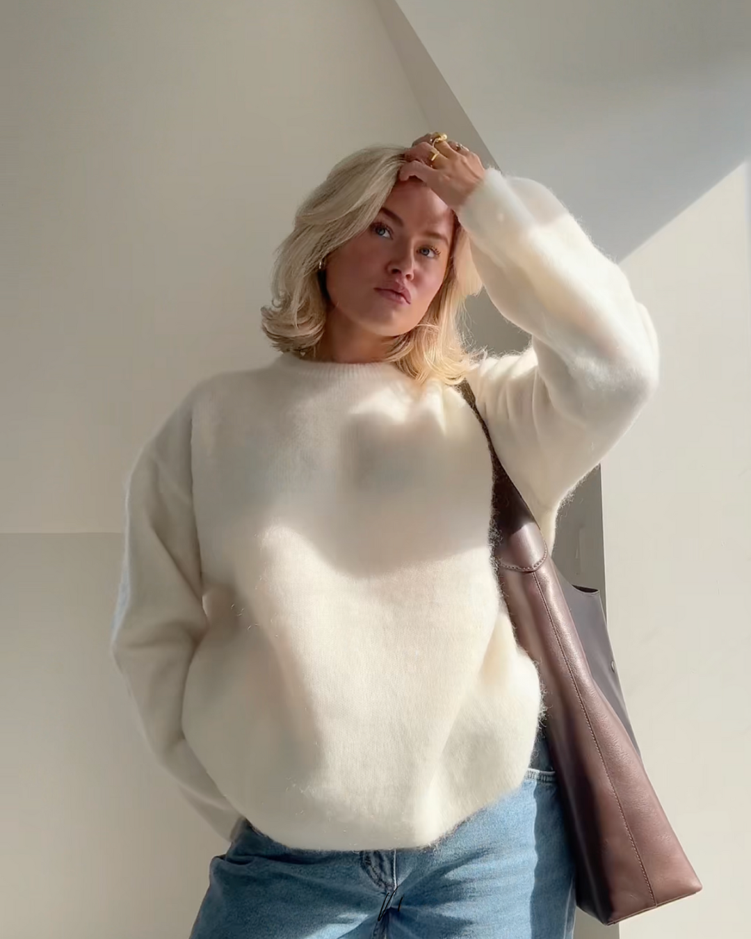 Rosita | Jersey de mezcla de mohair con cuello redondo