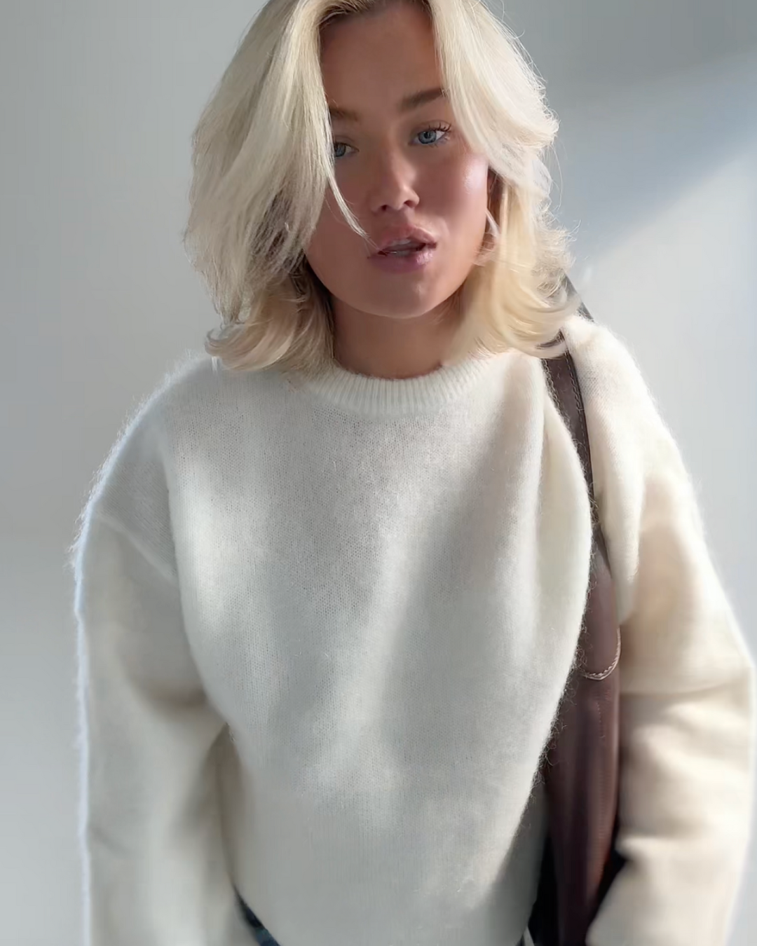 Rosita | Jersey de mezcla de mohair con cuello redondo