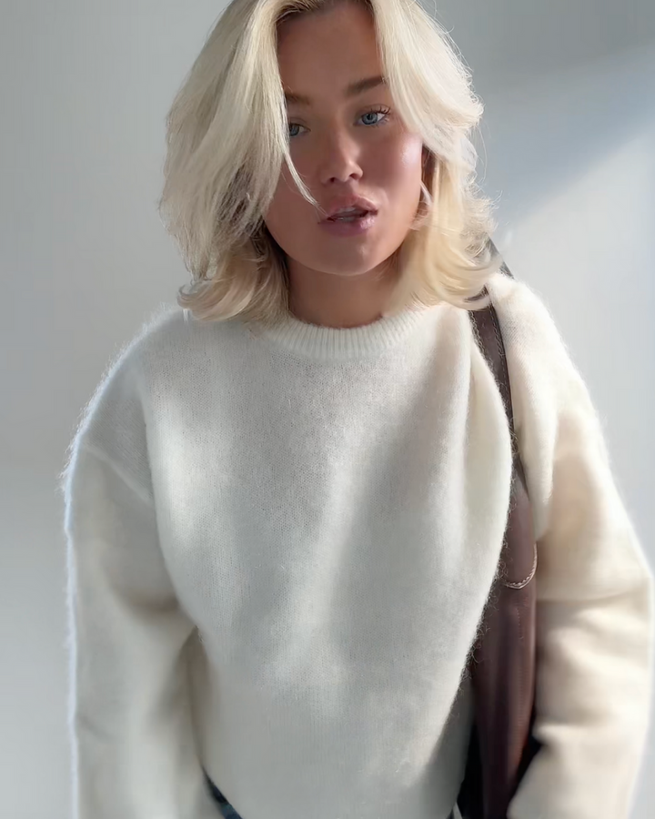 Rosita | Jersey de mezcla de mohair con cuello redondo