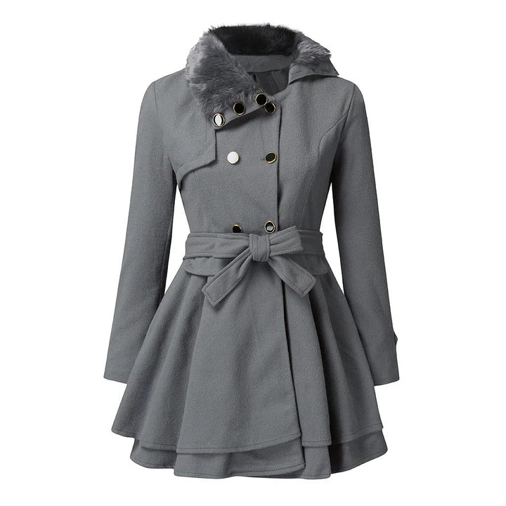 Yoana  | Elegante gabardina de piel vegana