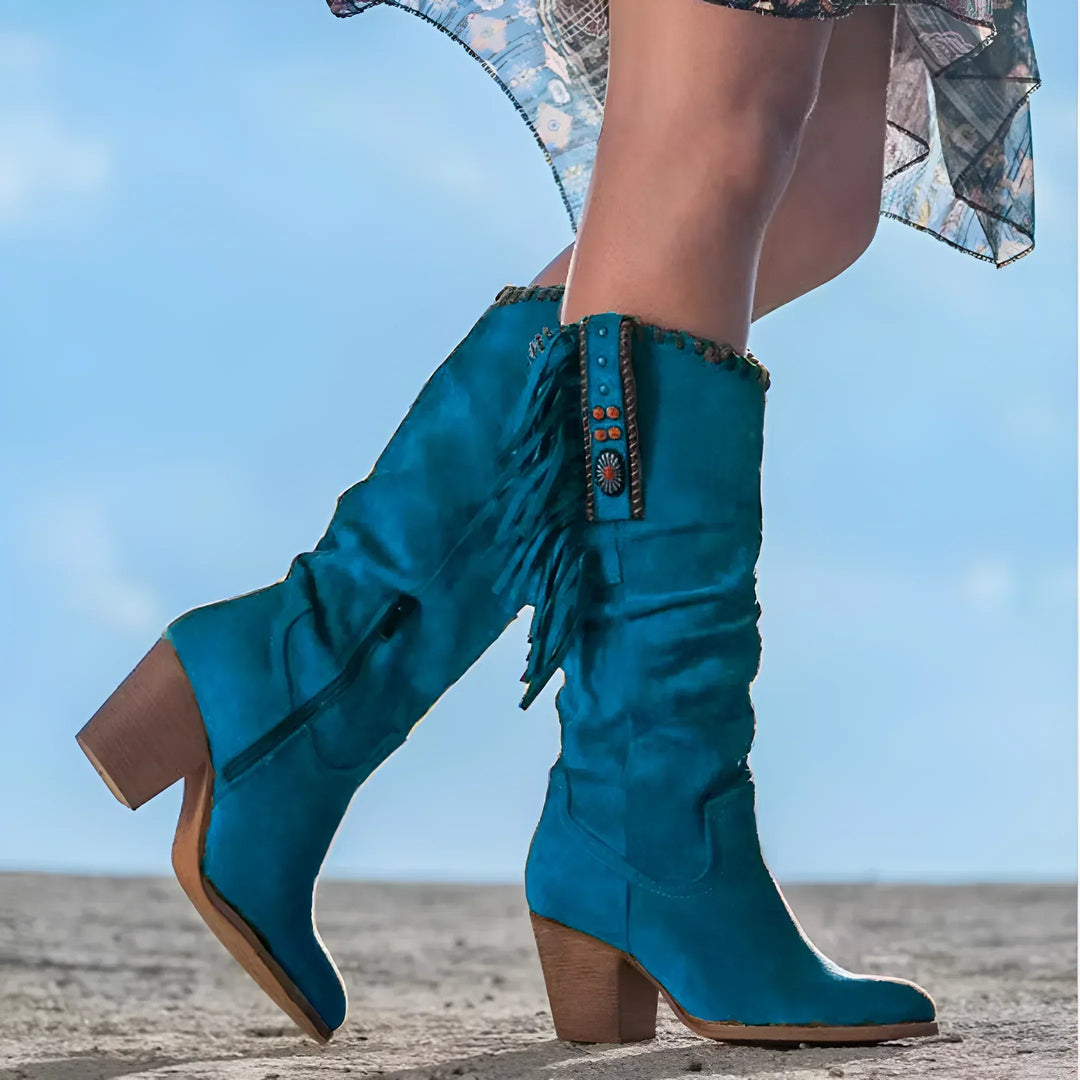 Botas Vaqueras Lupita™| Cuero Auténtico!