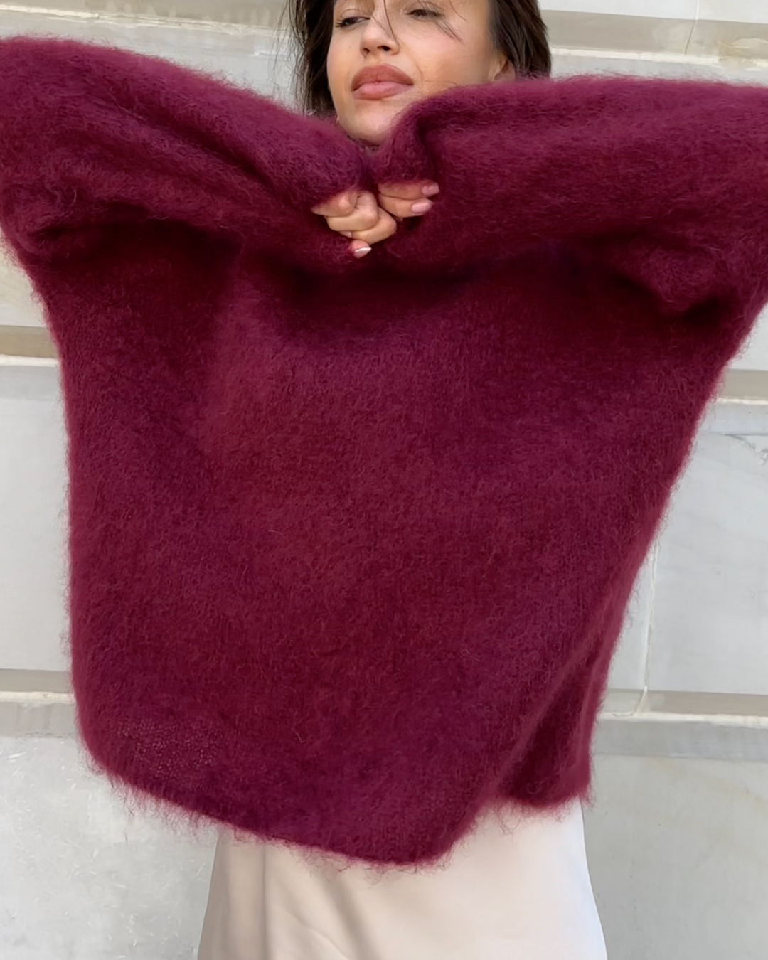 Rosita | Jersey de mezcla de mohair con cuello redondo
