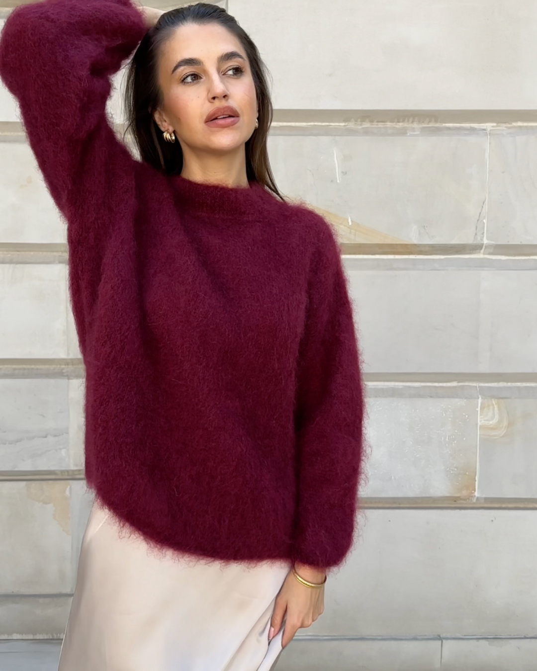 Rosita | Jersey de mezcla de mohair con cuello redondo