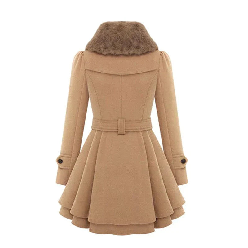 Yoana  | Elegante gabardina de piel vegana