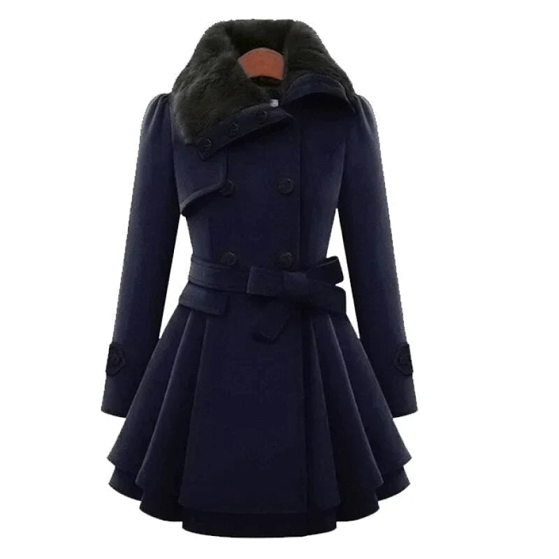 Yoana  | Elegante gabardina de piel vegana