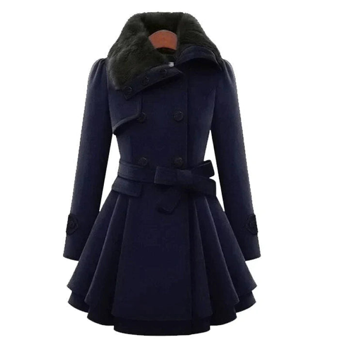 Yoana  | Elegante gabardina de piel vegana