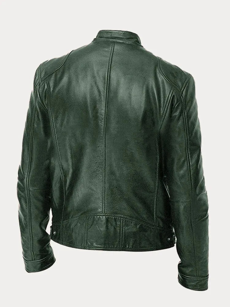 Yago™ | Chaqueta de cuero informal