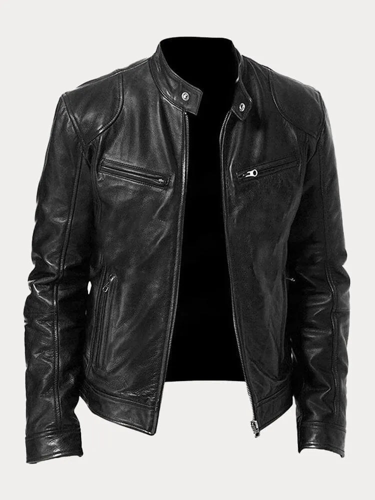 Yago™ | Chaqueta de cuero informal
