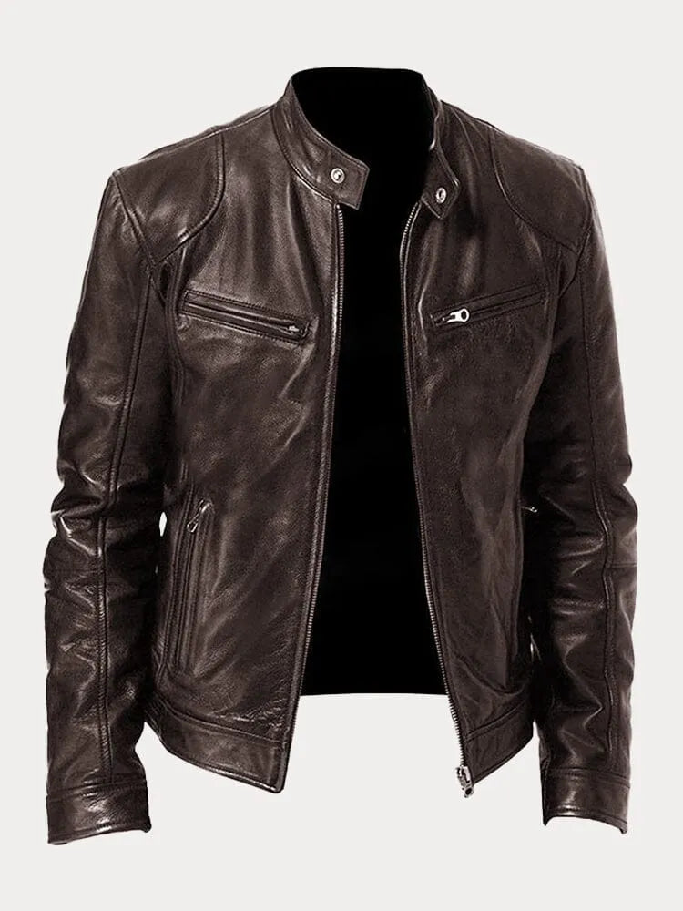 Yago™ | Chaqueta de cuero informal
