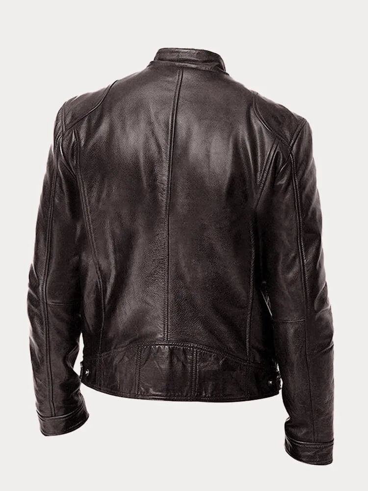 Yago™ | Chaqueta de cuero informal