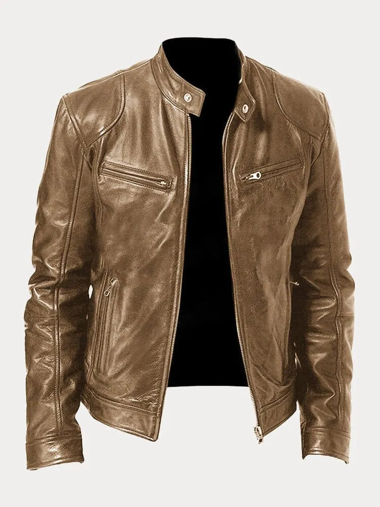 Yago™ | Chaqueta de cuero informal