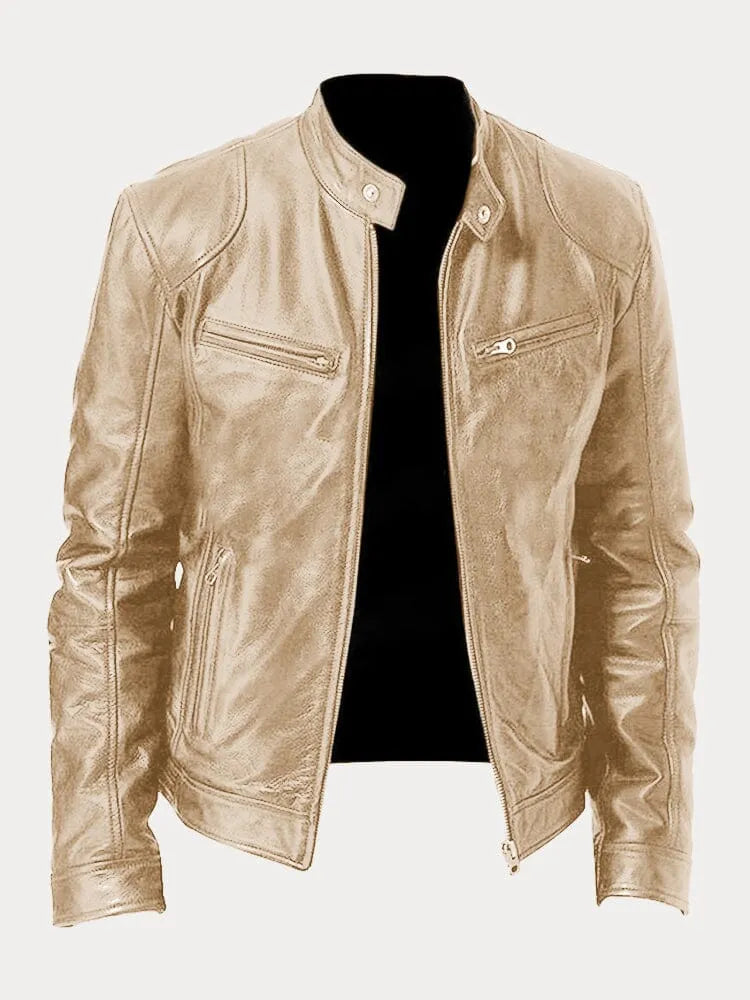 Yago™ | Chaqueta de cuero informal