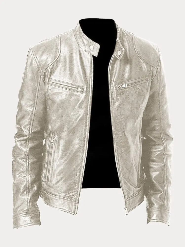 Yago™ | Chaqueta de cuero informal