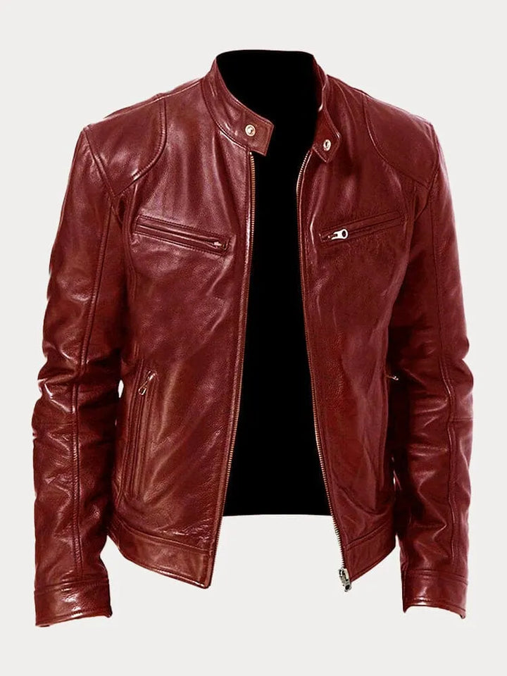 Yago™ | Chaqueta de cuero informal