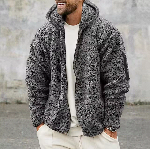 Elvio™ | Cómoda chaqueta polar de hombre con capucha para los días fríos