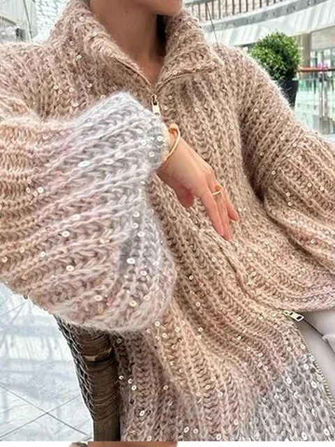 Esma | Jersey de punto lujoso con detalles brillantes