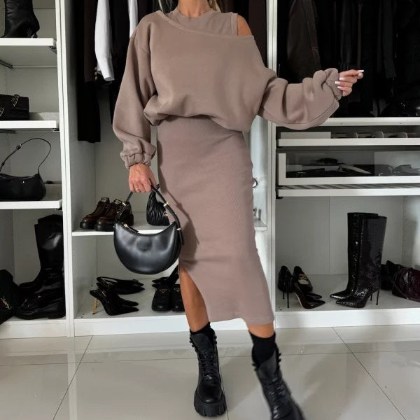 Sarita™ | Conjunto Vestido y Suéter