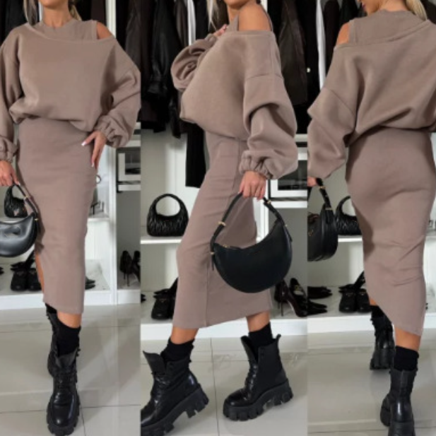 Sarita™ | Conjunto Vestido y Suéter